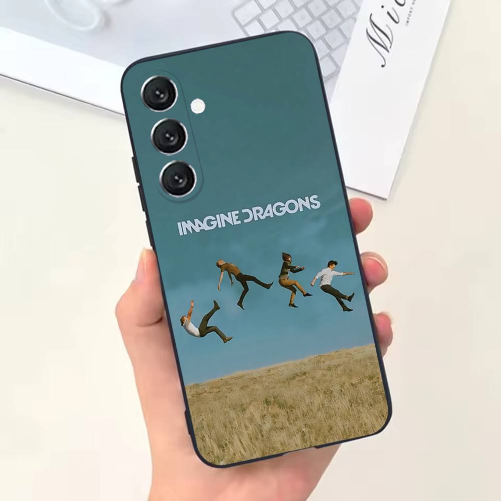 Чехол для телефона из резинок Loom Band Imagine Dragons для Samsung Galaxy A13, A21s, A22, A31, A32, A52, A53, A71, A80, Мягкий черный корпус