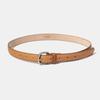 Halden (W) Vintage Silver Buckle Belt (T011_tan)