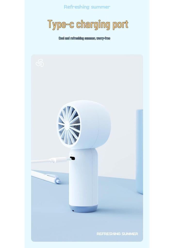 Handheld USB Rechargeable Mini Fan - Customizable Logo for Summer Office