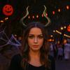 PU Halloween Horns Headband Ox Horn Halloween Hair Hoop Funny Cosplay Hairband  Men