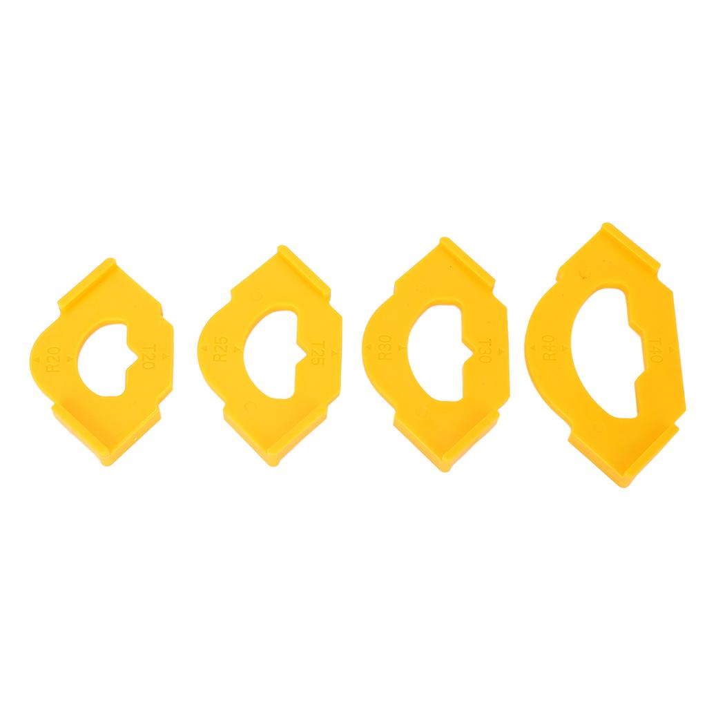 4 шт. Шаблон для фрезерования радиусов, Деревообработка, Фрезерование, Правый скос, Закругленные углы, Фреза R20T20