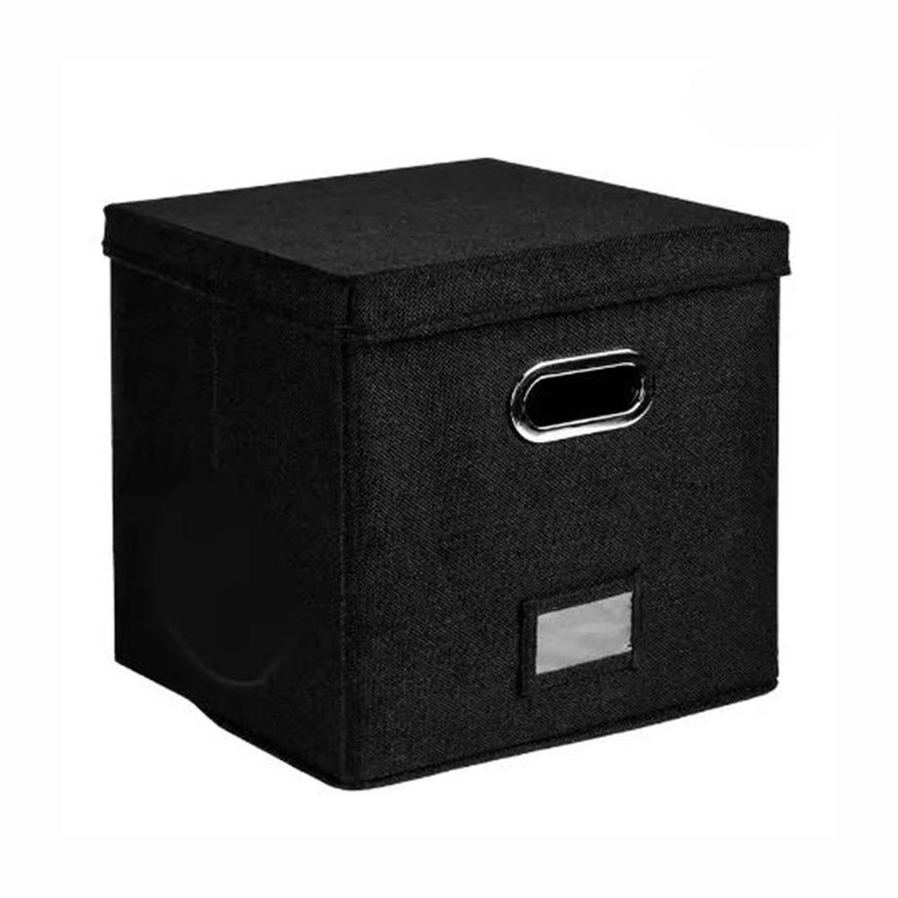 Foldable Vinyl Record Storage Boxes Cotton Linen Fabric Storage Boxes LP Record Organizer  for Home