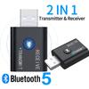 Приемник-передатчик Bluetooth 5.0 2 в 1, стерео беспроводной аудиоадаптер, USB, разъем 3,5 мм, музыкальный адаптер для ПК, ноутбука, наушников