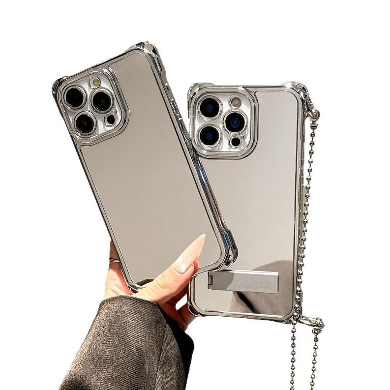 Гальванизированный чехол-подставка с защитой от падения для iPhone 17 Air и Apple 16 Pro Max