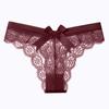 Женское кружевное нижнее белье G-String, женское с Т-образным вырезом, сексуальные модные стринги, женские прозрачные трусики с бантом сзади, M-XL