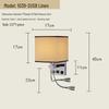 USB Charging European Style LED Wall Lamp for Indoor Use - Ideal for Hotels and Bedrooms