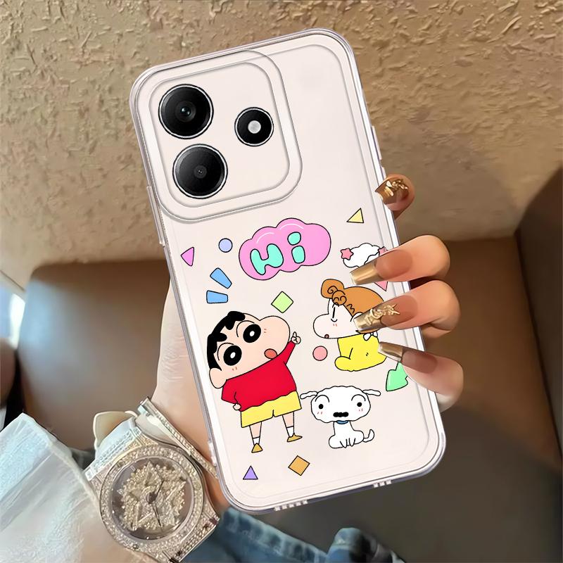 Case for Xiaomi Redmi Note 14 Pro Plus 13C 11 14C 9 10 Note 13 11S 12 10S A4 12S Soft Phone Cover Cartoon Himawari Shin