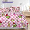 1PC Grinch pattern Bedding Quilt Set Quilt Cover Pillowcase Home Decoration Birthday Gift (1 * duvet cover + 2 * pillowcase, without core)