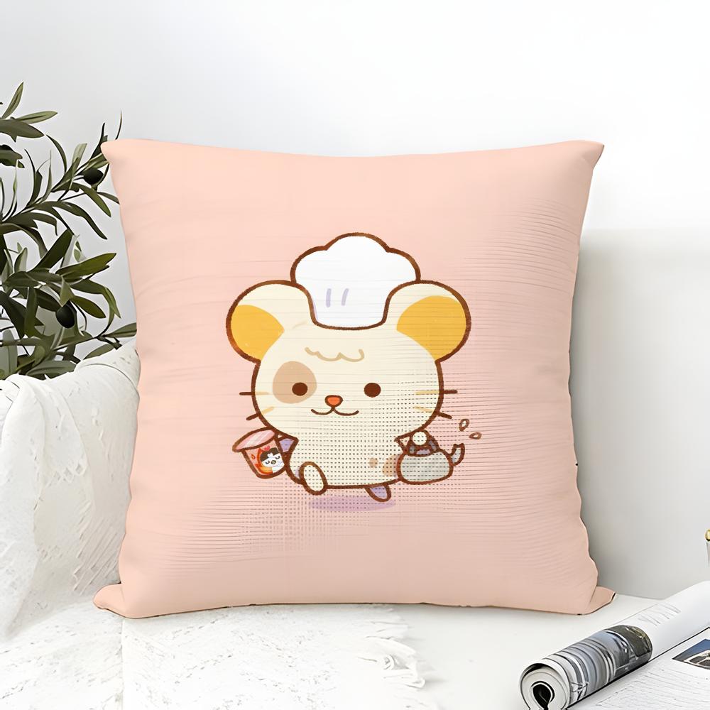 Fantasy Cartoon Colorful Animal Patterns Pillow Case Cotton Linen Fabric Square Zipper Pillowcase Home Decorative Living Room