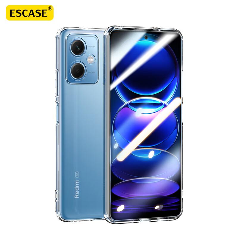 And Film SetRedmi Note 12 Phone Case Transparent Tempered Glass Film, Full Protection Anti-Drop Series, Soft Case/Transparent
