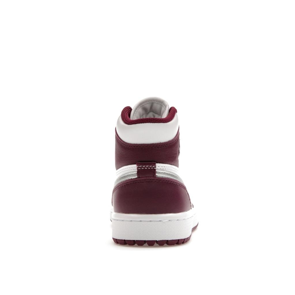 Кроссовки Air Jordan 1 High Golf Bordeaux Unisex Red White Metallic-Silver DQ0660-103