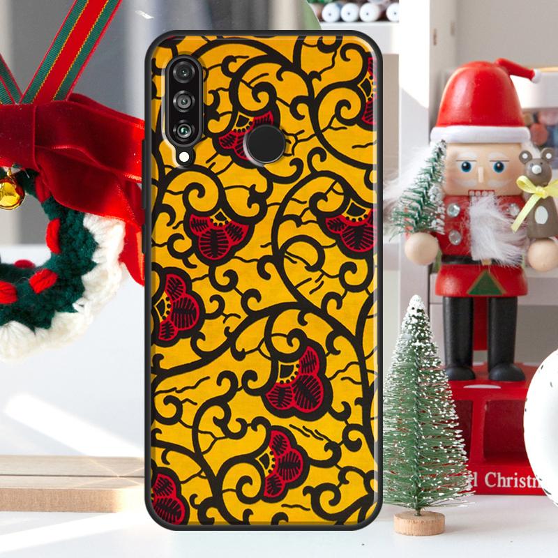 African Wax Pattern Fabric For Huawei Nova 7i 8i 11i 12i 12s Y73 Y70 Y90 Y60 Y72 Y61 Y91 9 10 SE P30 Pro P40 Lite Case