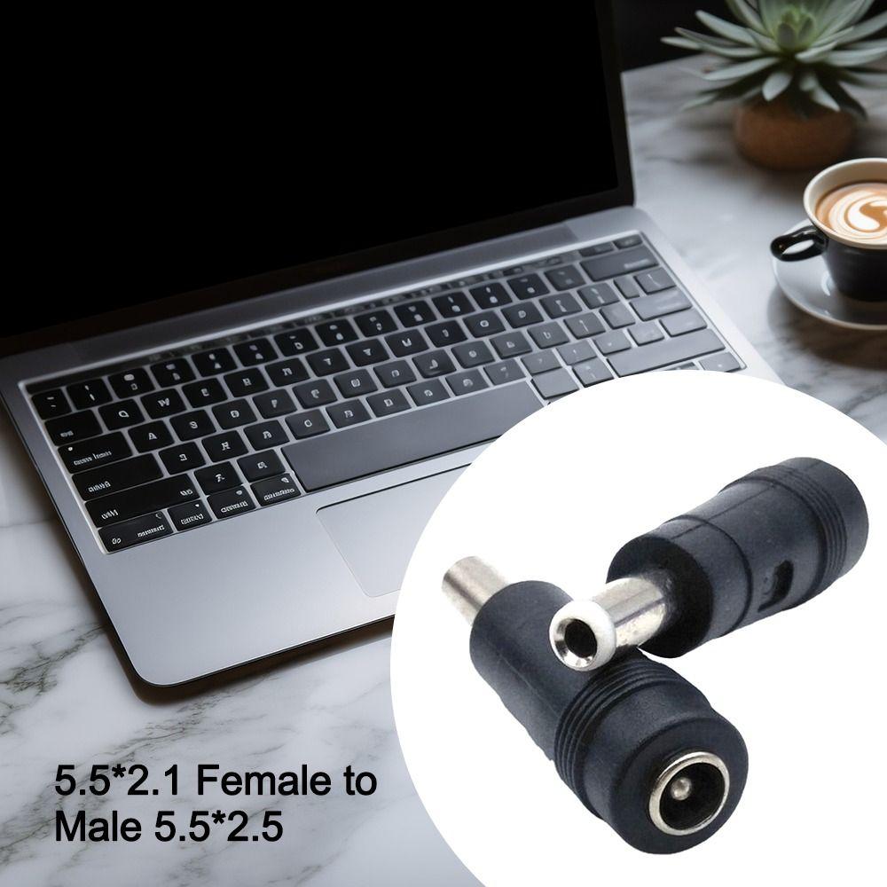 Переходник Головка Гнездо Разъем питания постоянного тока 5,5 x 2,1 мм Штекер для ноутбука Гнездо Преобразование в штекер
