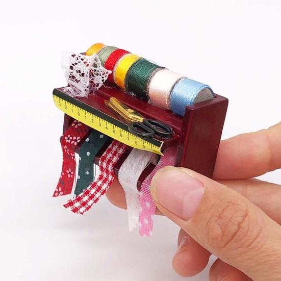 Мини-модель высокой имитации игрушки 1/12 масштаб швейная полка детский подарок для игры в кукольный домик комплект