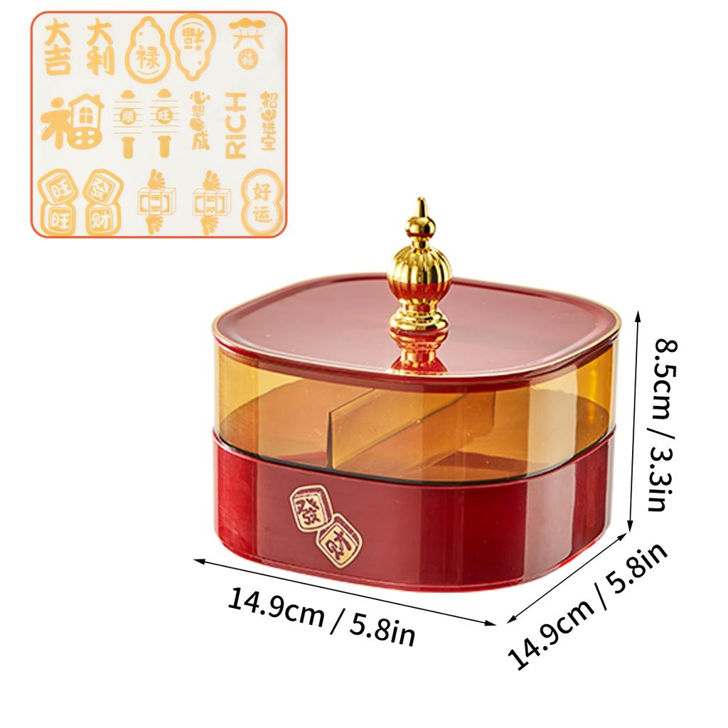 Поднос для закусок с фруктами и отделениями, влагостойкий, штабелируемый, многослойный, для хранения конфет и сухофруктов