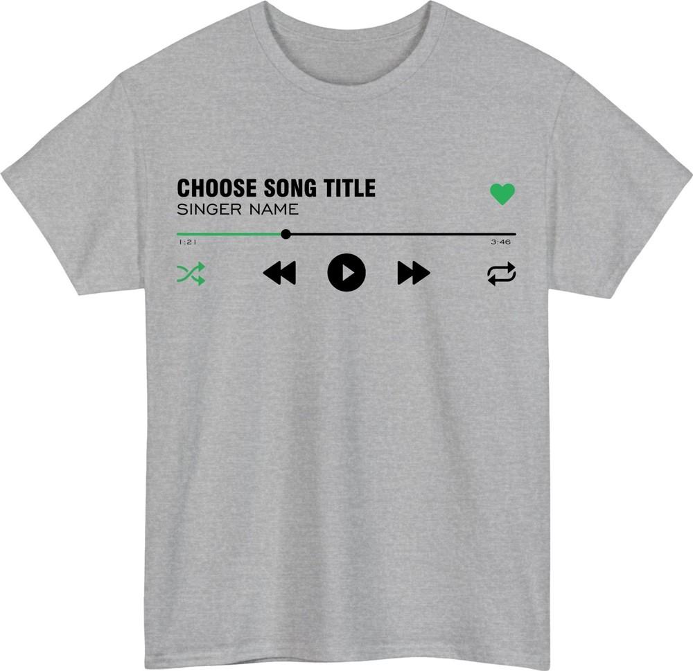 Custom Band Merch Style TShirt Your Favourite Song Artist Unisex Tee