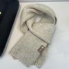 Wool Blended Knitted Solid Color Wool Couple Small Scarf Korean Style Thickened Warm Versatile Scarf