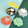 1 Set Visible Design Seasoning Box Moistureproof Sturdy 5 Grids Cat Paw with Lid Spoons