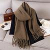 Luxury 2 Colours Cashmere Scarf Women Autumn Winter Shawl Pashmina Handkerchief Lady Pareo Soft Outdoor Windproof Travel Bufanda