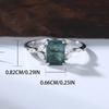 925 Sterling Silver Bohemian Natural Green Moss Agate Ring for Women Wedding Engagement Jewellery Gift