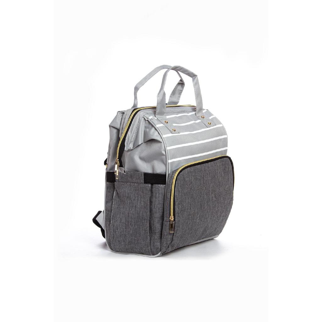 Черно-серый рюкзак для ухода за мамой и ребенком с бутылочкой-термосом, водонепроницаемая коляска с вешалкой