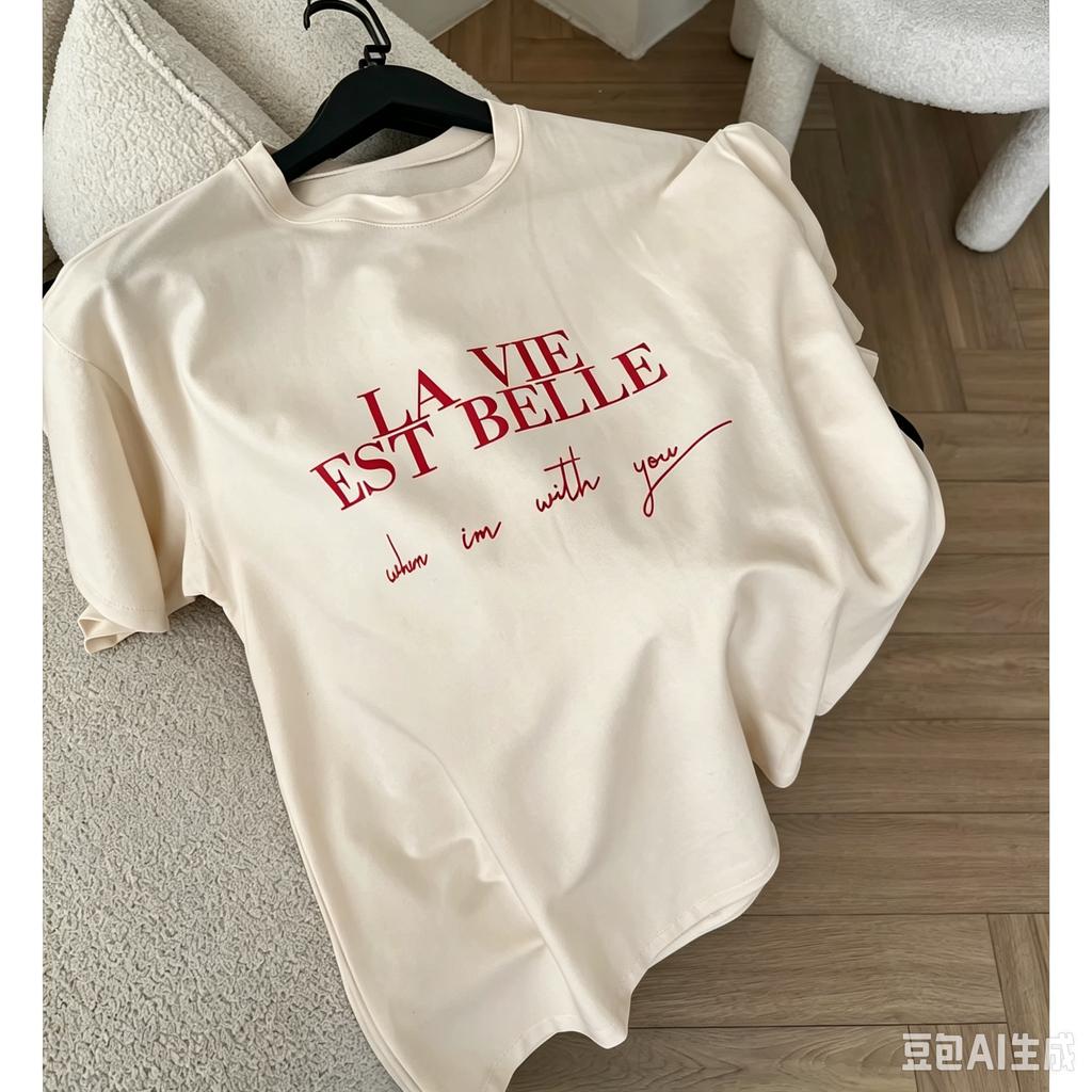 Cotton Letter Printed Tshirts Unisexs Oneck Short Sleeve Tops Streetwear Soft Breathable Trend Kids Female Clothes 2026