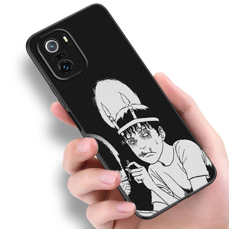 Японский ужас манга черный силиконовый чехол для телефона для Xiaomi POCO X3 X4 NFC F5 M3 M4 M6 X5 X6 Pro F3 F4 GT 5G C55 C65 M5