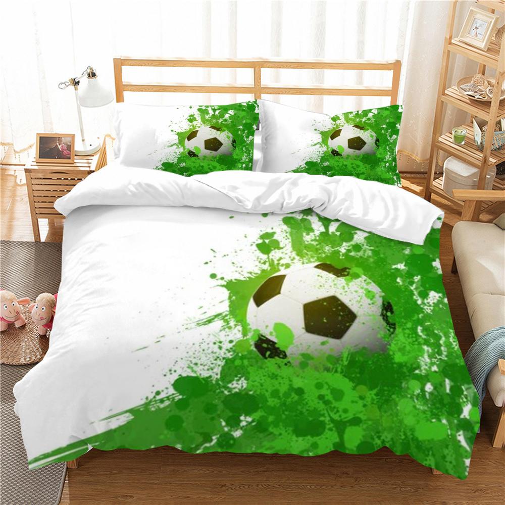 Футбольная картина, покрывало на кровать, костюм, домашняя постельная одежда, комплект пододеяльников с королевой, модный комплект постельных принадлежностей