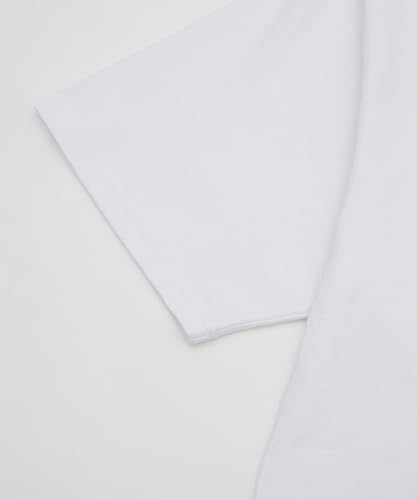 IMPROMES Casual SIDEWAYSTANCE Men's Wave Short Sleeve T-Shirt, White