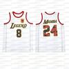 New Basketball Jersey No.8&24 Summer Sleeveless T-shirt Sports Breathable Quick Drying Tank Top Family Match Unisex