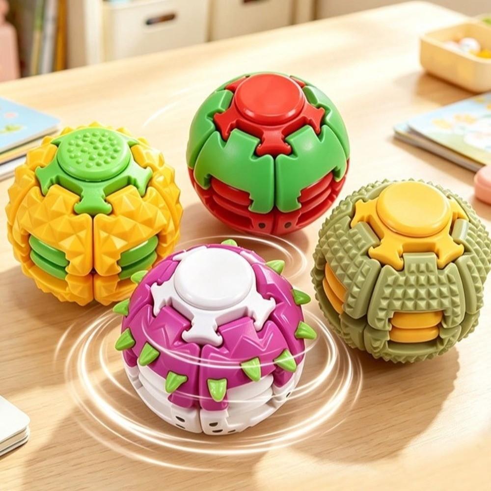 Fruit Shape 3D Printed Ball Stress Relief Fidgets Ball Creative Press Rotate Ball  Christmas