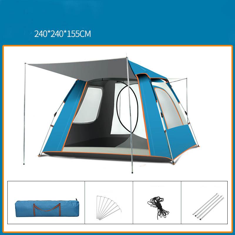 5-8/3-4 Person Large Size Fully Automatic Tent Quick Open Bomb-Up Instant Setup Camping Tent Four-Sided Windproof Rainproof Beach Carring Bag