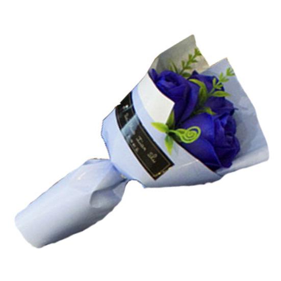 3 головы искусственный букет роз рука держит мыло цветок подарок на день Святого Валентина