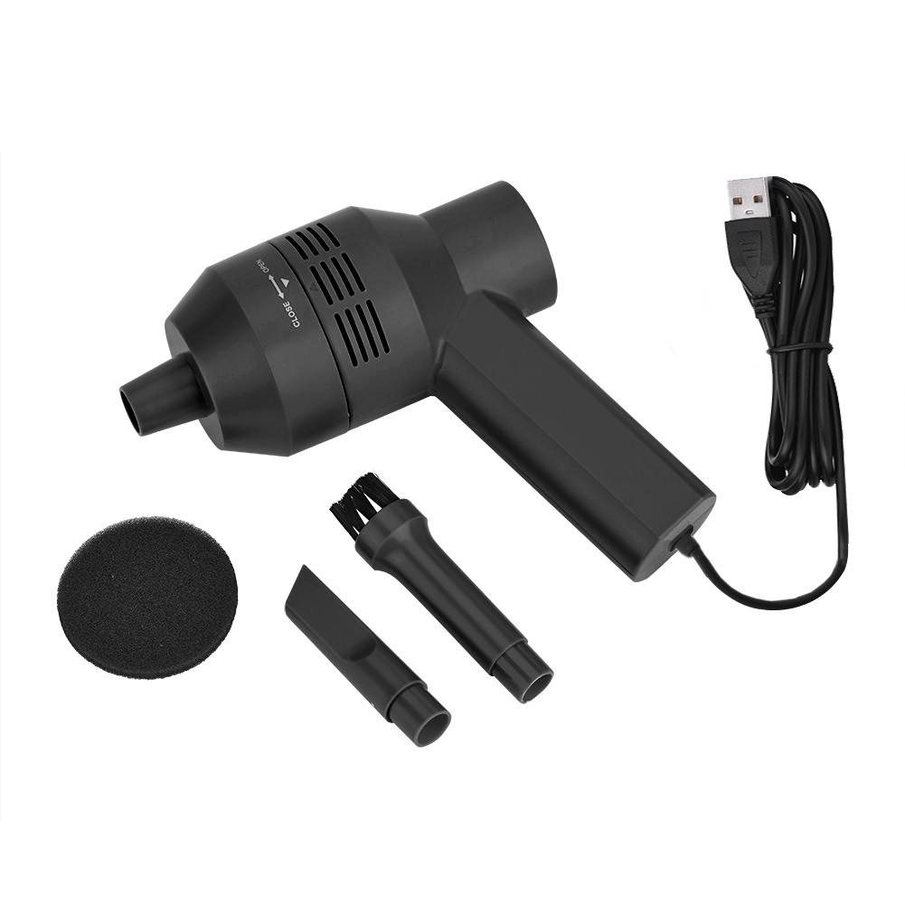 Портативный мини-ручной USB-пылесос-щетка для клавиатуры для ноутбука и настольного ПК Черный