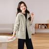 Trench Coat Women's Spring and Autumn New Loose Casual Versatile Medium and Long Explosion Waist Popular Top Trench Coat