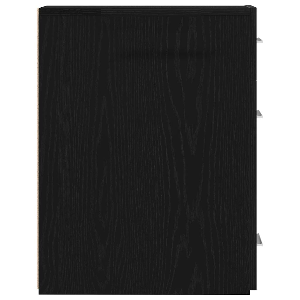 Pharmacy Cabinet Black Oak Effect 20 x 45.5 x 60 cm