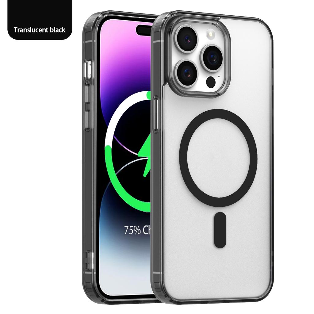 Роскошный беспроводной зарядный чехол Magsafe для iPhone 16 Pro Max Plus с прозрачным магнитным гальваническим покрытием