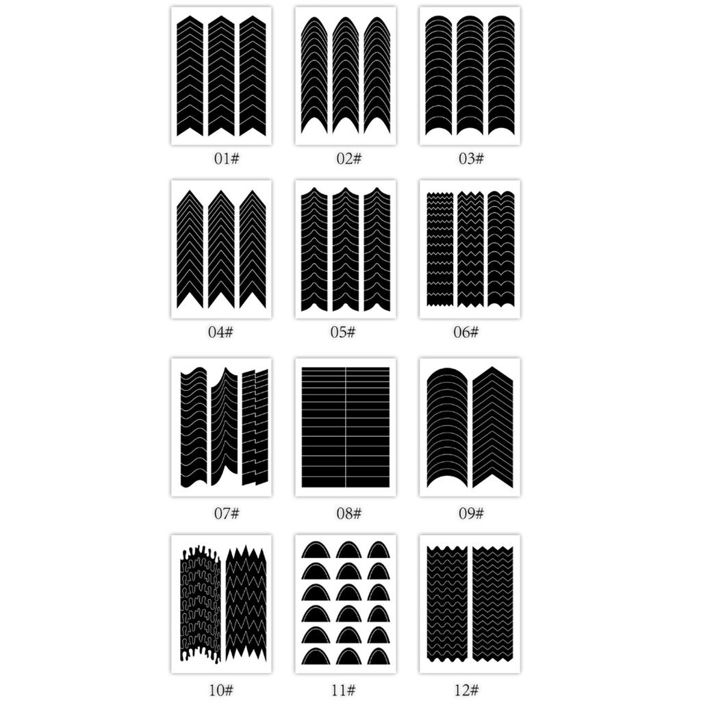 French Tip Nail Guides Self-Adhesive French Manicure Strips Stickers for Edge Auxiliary DIY Decoration Stencil Tools