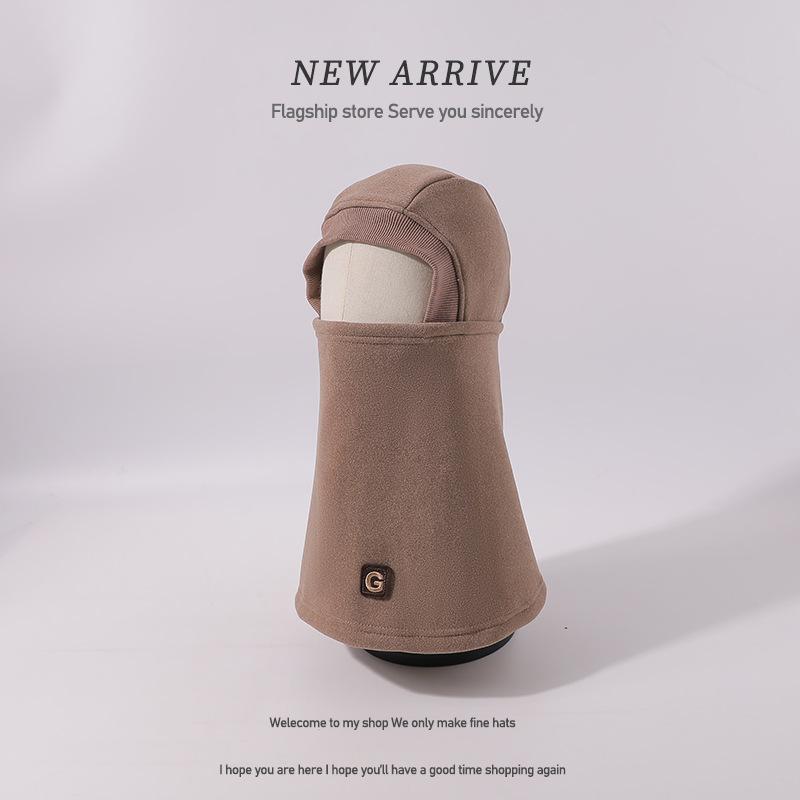 Cycling Warm Artifact Hat Women's Autumn and Winter Helmet Lined Windproof Mask Scarf Ear Protection Neck Pullover Hat