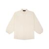 Essentials FW23 Облачная серия Рубашка на пуговицах Однотонный воротник, Одна пуговица, Длинный рукав Мужская Белая 186BT234021F