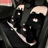 Black Cat Car Headrest Cartoon Plush Seat Cushion Car Seat Decoration Cushion Front