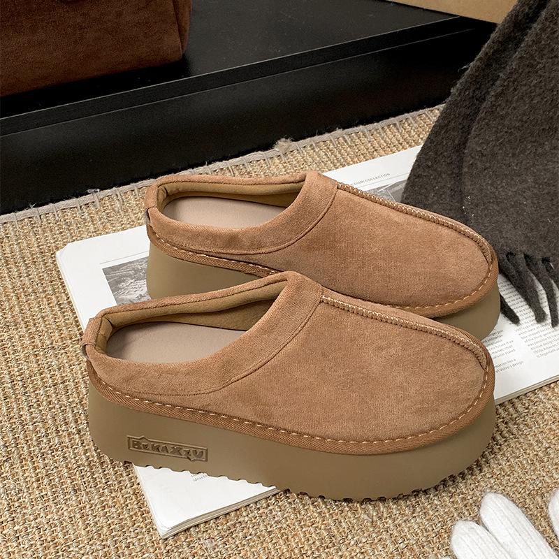 Модные и легкие интернет-знаменитости, толстые подошвы, тапочки-мешки, женская одежда 2025 года, новые осенне-зимние туфли для увеличения роста на одну ногу