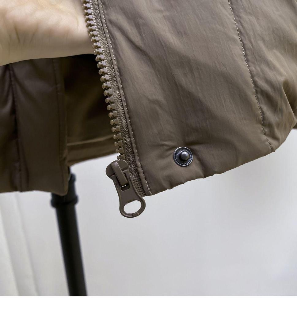 Женская куртка миди без рукавов большого размера - Толстый теплый пуховый хлопковый жилет для осени/зимы