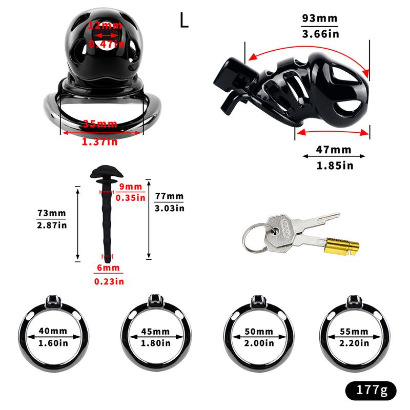 FRKO BDSM Chastity Cage With Detachable Silicone Urethral Catheter Lightweight Lockcock Cage Sex Toys For Men Husband Loyalty 18