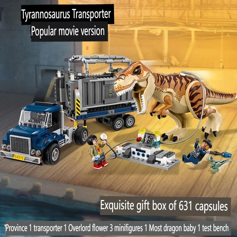 Compatible MOC Sets Dinosaur Series Building Blocks 76966 Dinosaur Missions: Allosaurus Transport Truck Children World Park Toys