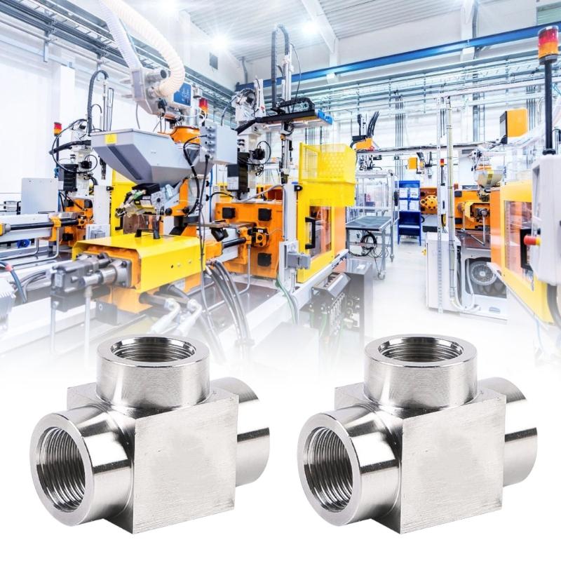 2 шт. Адаптер для фитинга трубы высокого давления Замена Тройник из нержавеющей стали для домашнего промышленного использования