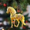 2D Acrylic Horse Pendant Backpack Charm Car Rearview Mirror Pendant Christmas Tree Hanging Ornament Party New Year Decoration