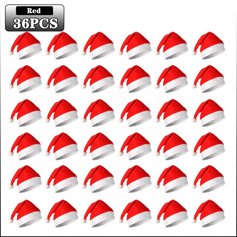 Classic Non Woven Santa Hats for Adults Children Pets Christmas Party Hats Holiday Costume Accessories Christmas Decorations