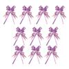 10 Pieces Bow Pull Decor Multi-colors Festive Packing DIY Crafts Lightweight Plastic Hand-Pulled Flower Christmas Holiday