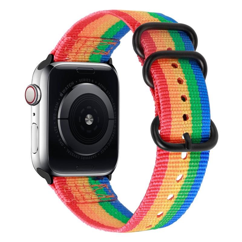 Нейлоновый ремешок для Apple Watch Ultra 2/3 49 мм Ремешок 46 мм 42 мм 45 мм 41 44 40 мм Холщовый браслет iWatch Серия 11 10 9 8 7 6 5 SE Ремень